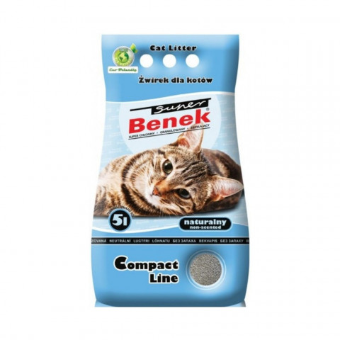 Certech Super Benek Compact Naturalny - żwirek dla kota zbrylający 5 l - Galeria zdjęcie 1