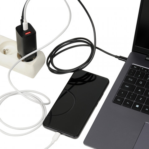 ŁADOWARKA SIECIOWA I-BOX C-65 GAN 65W KABEL, BLACK - Galeria zdjęcie 6