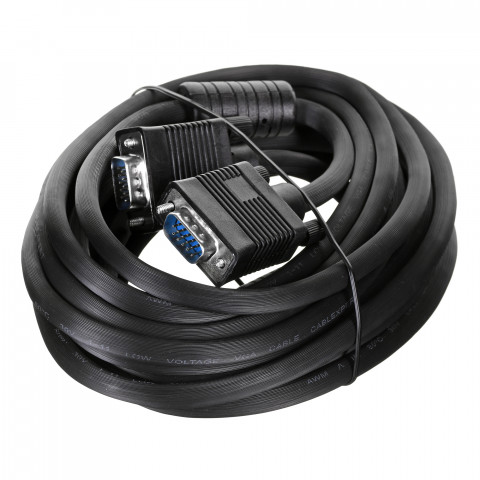 Kabel do monitora hd15 m/m hq 5m ekran+ferryt black cc-ppvga-5m-b - Galeria zdjęcie 2