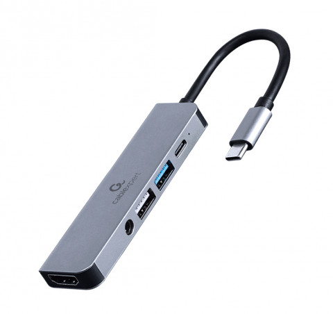 GEMBIRD MULTI ADAPTER USB TYP-C 5W1 SREBRNY - Galeria zdjęcie 2