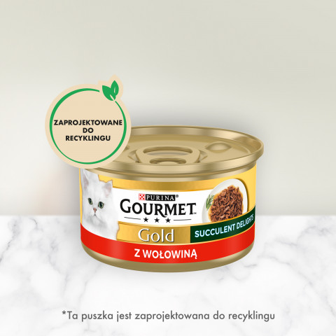 PURINA Gourmet Gold Succulent Delights Wołowina - mokra karma dla kota - 85 g - Galeria zdjęcie 9