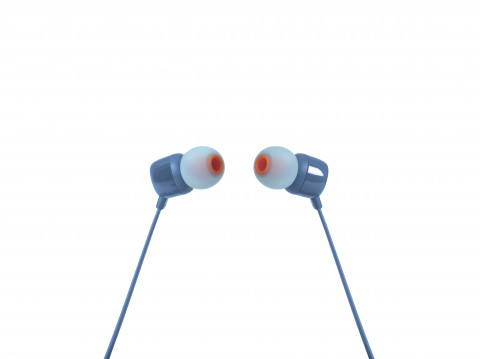 Słuchawki JBL T110 (niebieskie, z mikrofonem) - Galeria zdjęcie 1