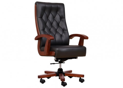 Fotel skórzany CONSUL czarny - Galeria zdjęcie 1