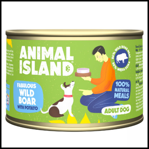 ANIMAL ISLAND Dziczyzna z ziemniakami - mokra karma dla psa - 410g - Galeria zdjęcie 1