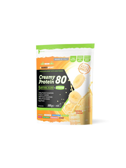 Odżywka białkowa NAMEDSPORT Creamy protein 80 / banan 500g - Galeria zdjęcie 1