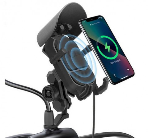 Uchwyt na telefon i ładowarka indukcyjna FreedConn MC29 15W + USB - Galeria zdjęcie 13