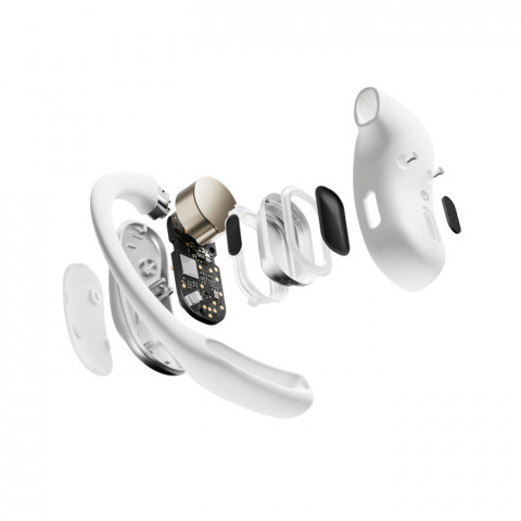 Słuchawki bezprzewodowe douszne Shokz OpenFit Air białe - Galeria zdjęcie 3