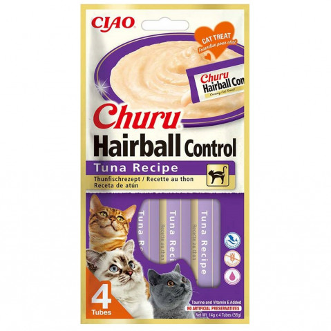 INABA Churu Hairball Control Tuna Recipe - przysmak dla kota - 4x14g - Galeria zdjęcie 1