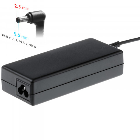 AKYGA ZASILACZ DO NOTEBOOKA ASUS/TOSHIBA/LENOVO 19V 4.74A 90W 5.5*2.5 AK-ND-10 - Galeria zdjęcie 2