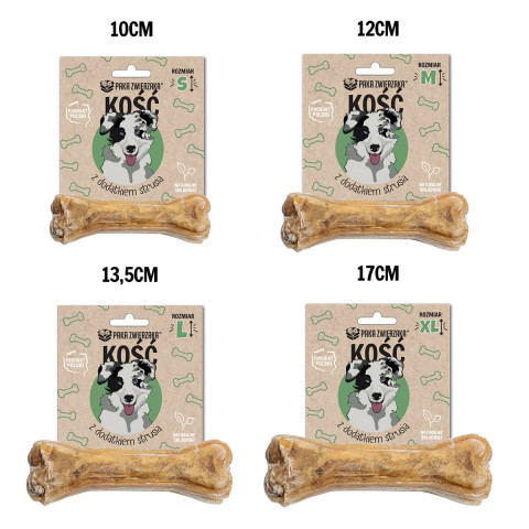 PAKA ZWIERZAKA Kość z dodatkiem strusia S 10 cm - przysmak dla psa - 35g - Galeria zdjęcie 2