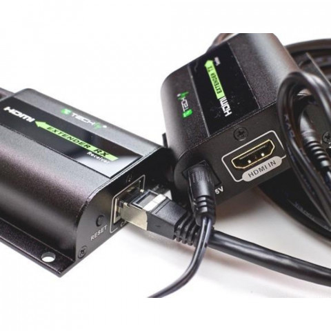TECHLY EXTENDER HDMI HD 3D 60M PO RJ45 PILOT IR - Galeria zdjęcie 5
