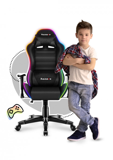 Fotel gam. dla dziecka Huzaro Ranger 6.0 RGB Mesh - Galeria zdjęcie 4