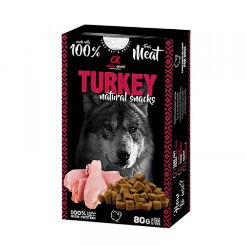 ALPHA SPIRIT Indyk natural snacks - przysmak dla psa - 80g - Galeria zdjęcie 1