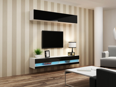 Zestaw meblowy VIGO NEW 10 biały/czarny połysk - Galeria zdjęcie 2