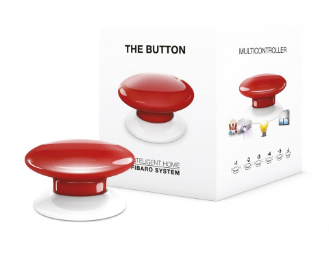 FIBARO Przycisk The Button FGPB-101-3 ZW5 (Bluetooth, Z-Wave; kolor czerwony) - Galeria zdjęcie 1