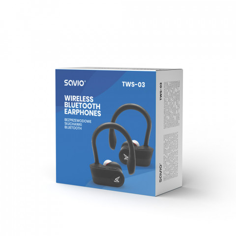 SAVIO BEZPRZEWODOWE SŁUCHAWKI BLUETOOTH TWS-03 - Galeria zdjęcie 4