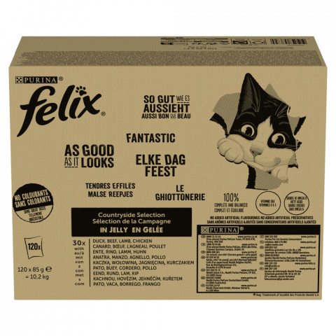PURINA Felix Wiejskie smaki - mokra karma dla kota - 120x85g - Galeria zdjęcie 1