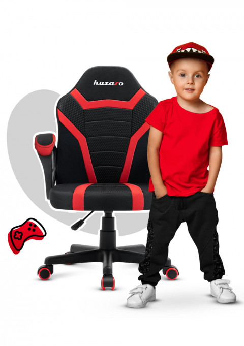 Fotel gamingowy dla dziecka HZ-Ranger 1.0 red mesh - Galeria zdjęcie 2