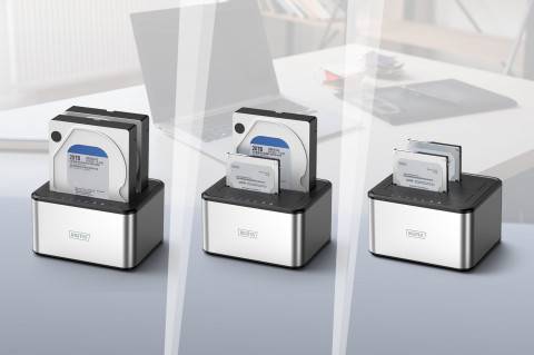 DIGITUS Stacja dokująca USB 3.0 z dwoma dyskami twardymi SATA 2,5"/3,5 - Galeria zdjęcie 3