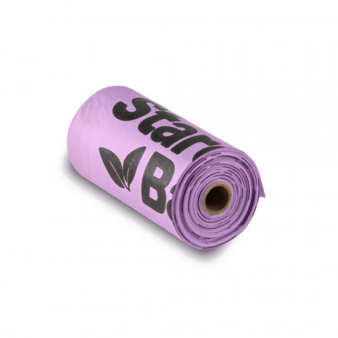 STARCHBAG BIOworki 8 rolek x 15 szt. kol. liliowy - Galeria zdjęcie 3
