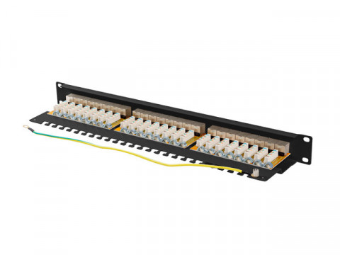 LANBERG PATCH PANEL 24 PORT 1U 19" KAT.6A FTP - Galeria zdjęcie 5