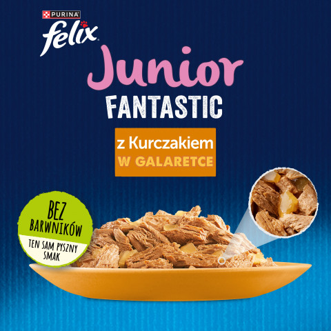 Purina Felix Fantastic Junior Kurczak - mokra karma dla kota - 85 g - Galeria zdjęcie 10