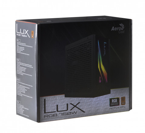 ZASILACZ AEROCOOL PGS LUX RGB 750W - Galeria zdjęcie 3