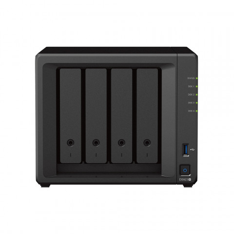 NAS Synology DS923+; Tower; 4x (3.5" SATA HDD); AMD Ryzen R1600; 4 GB DDR4 ECC SODIMM (max. 32GB), 2x 1GbE RJ-45 - Galeria zdjęcie 2