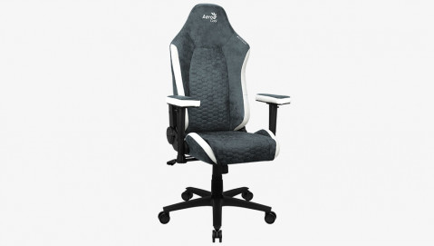 FOTEL AEROCOOL CROWN AeroSuede STEEL BLUE - Galeria zdjęcie 2