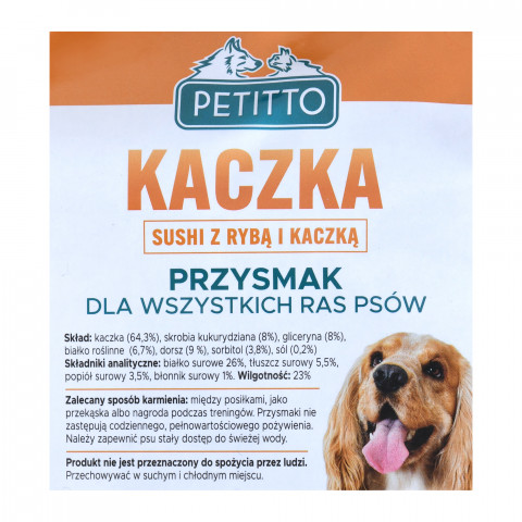 PETITTO Sushi z rybą i kaczką - przysmak dla psa - 500 g - Galeria zdjęcie 4
