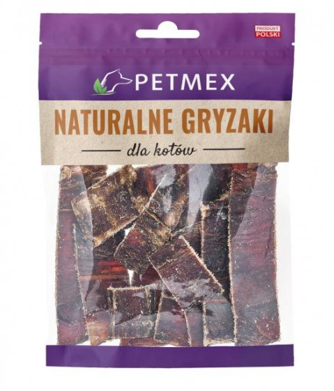 PETMEX Przełyk wołowy paseczki - przysmak dla kota - 40g - Galeria zdjęcie 1