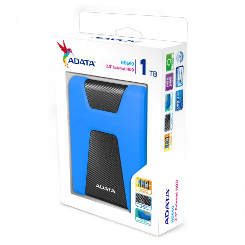 Dysk zewnętrzny HDD ADATA HD650 AHD650-1TU31-CBL (1TB; 2.5"; USB 3.2; niebieski) - Galeria zdjęcie 7