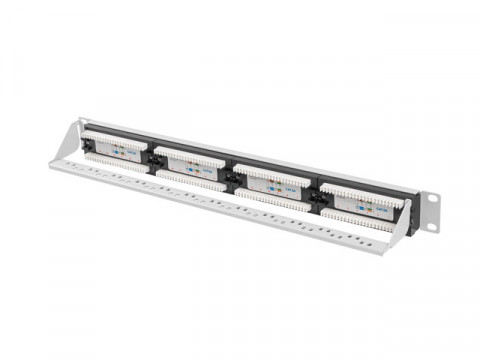 LANBERG PATCH PANEL 24 PORT 1U 19" KAT.6A UTP - Galeria zdjęcie 4
