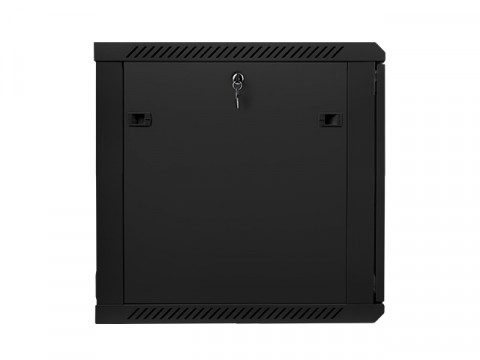Lanberg szafa instalacyjna wisząca 19'' 12U 600x600mm czarna (drzwi szklane) - Galeria zdjęcie 3