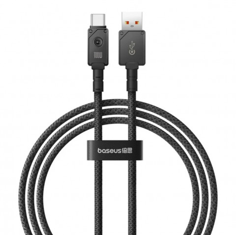 Kabel Baseus Unbreakable USB-USB C 100m 1m (czarny) - Galeria zdjęcie 1