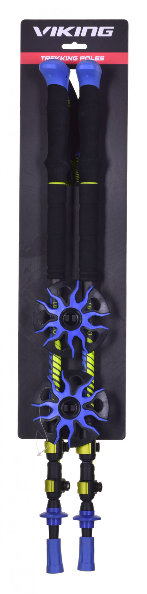 Kije Viking Carbo Lite Trekking 65-135 cm czarno/limonkowe - Galeria zdjęcie 9