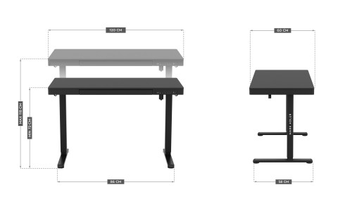 Biurko elektryczne MA-Leader 8.2 Black - Galeria zdjęcie 5