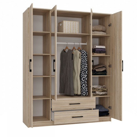 SZAFA ROMANA 160X205 SONOMA Z LUSTREM - Galeria zdjęcie 4