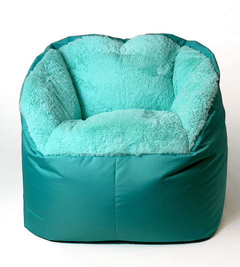 Pufa worek sako FLUFFY miętowy XXL -140x90 - Galeria zdjęcie 3