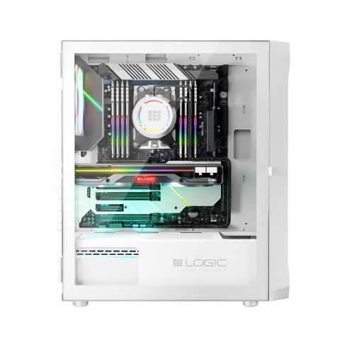 LOGIC OBUDOWA PORTOS ARGB MIDI USB 3.0 WHITE - Galeria zdjęcie 14