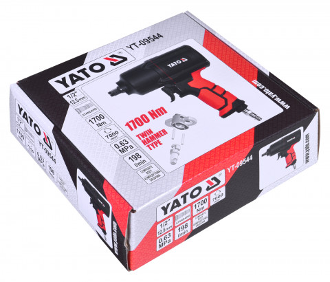 Klucz pneumatyczny 1/2" 1700Nm YATO YT-09544 - Galeria zdjęcie 7