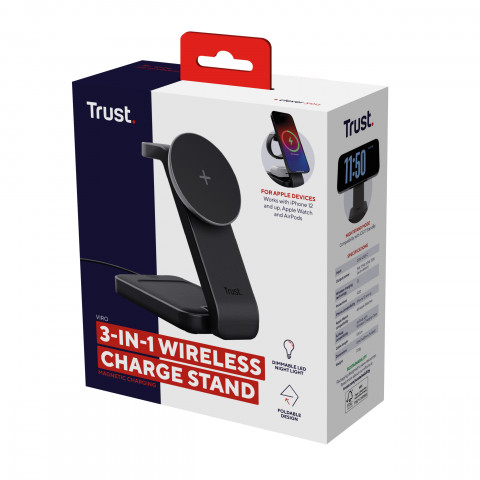 Magnetic Charge Stand Trust Viro 3-in-1 Wireless Black (25464) - Galeria zdjęcie 10