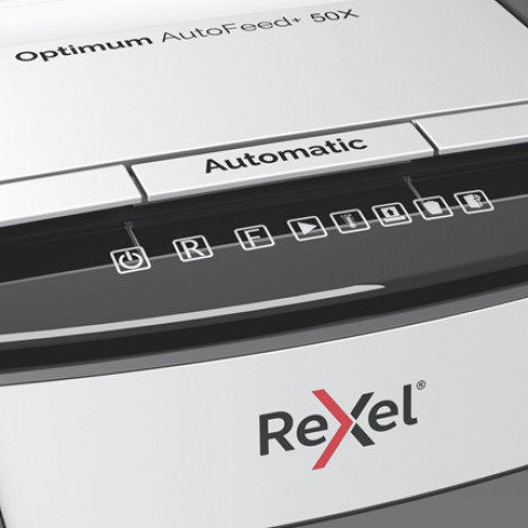 Rexel Niszczarka Optimum AutoFeed+ 50X, (P-4), 50 kartek, 20 l kosz - Galeria zdjęcie 5