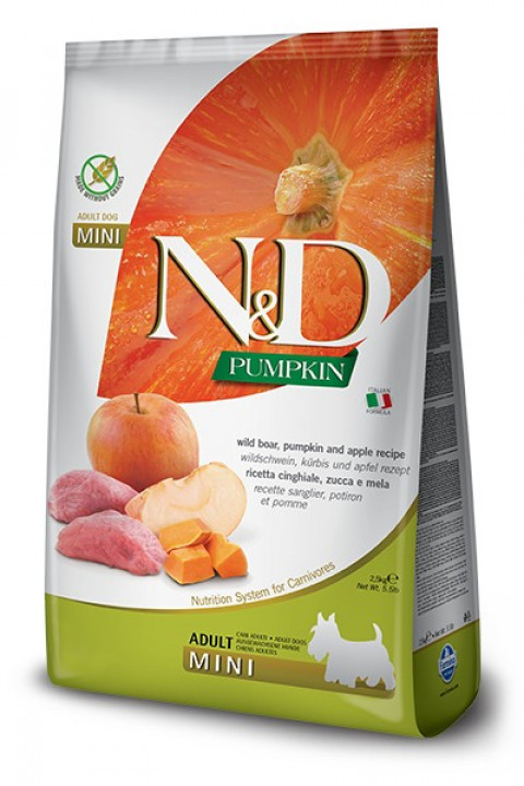FARMINA N&D Pumpkin Boar&Apple Adult Mini - sucha karma dla psa - 2,5 kg - Galeria zdjęcie 1