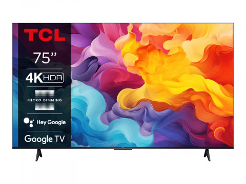 Telewizor TCL 75V6B LED 75'' 4K Ultra HD Google TV Dolby Audio DVB-T2 Czarny - Galeria zdjęcie 1