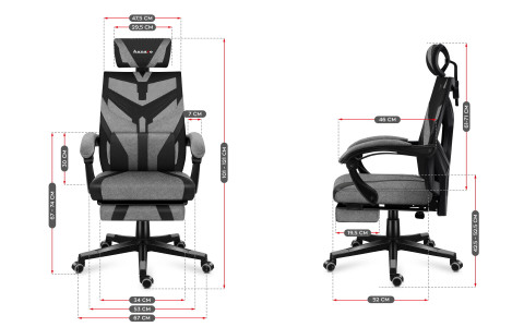 Fotel gamingowy Huzaro Combat 5.0 Grey - Galeria zdjęcie 16