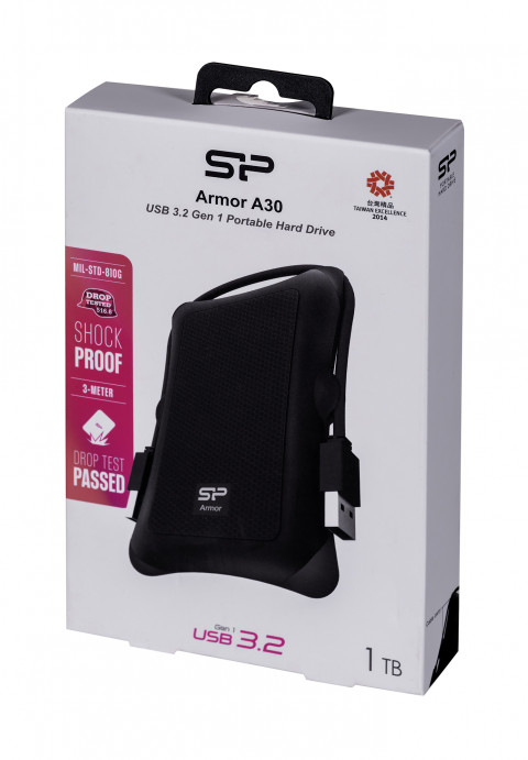 Dysk zewnętrzny HDD Silicon Power Armor A30 (1TB; 2.5"; USB 3.2; 5400 obr/min; Black; SP010TBPHDA30S3A) - Galeria zdjęcie 7