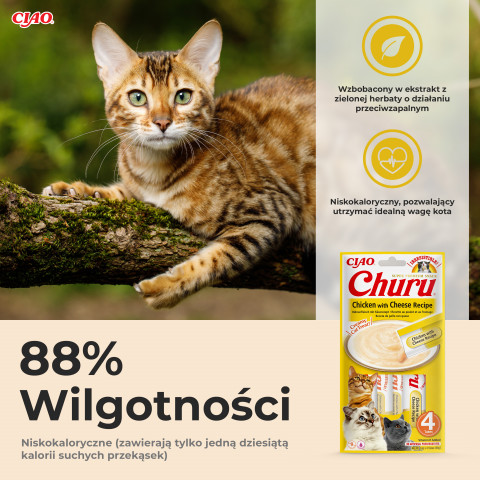 INABA Churu Kurczak z serem - przysmak dla kota - 4x(4x14 g) + GRATIS! - Galeria zdjęcie 5