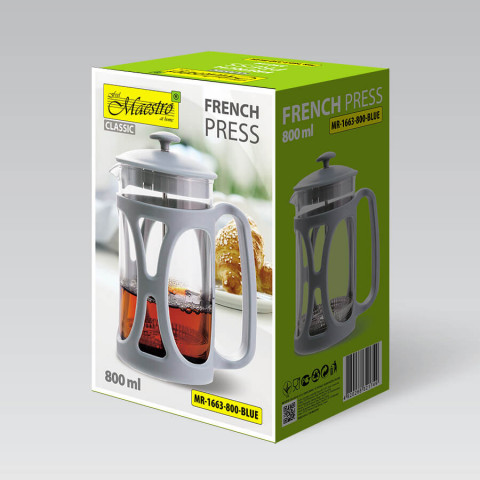Prasa francuska MAESTRO 800ML MR-1663-800-BLUE - Galeria zdjęcie 5