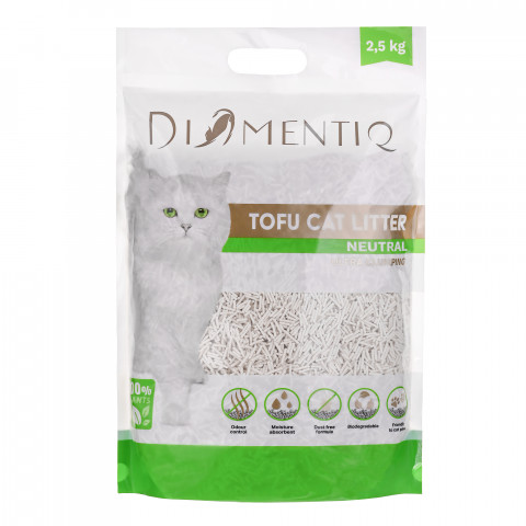 DIAMENTIQ Tofu Neutral Ultra clumping - żwirek roślinny - 2,5kg + GRATIS! - Galeria zdjęcie 6